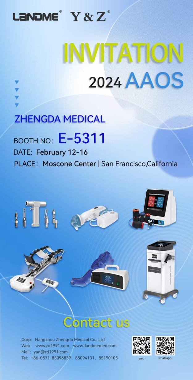 Hangzhou Zhengda Medical Equipment Co., Ltd. will participate in the 2024 American Academy of Orthopedic Surgeons AAOS